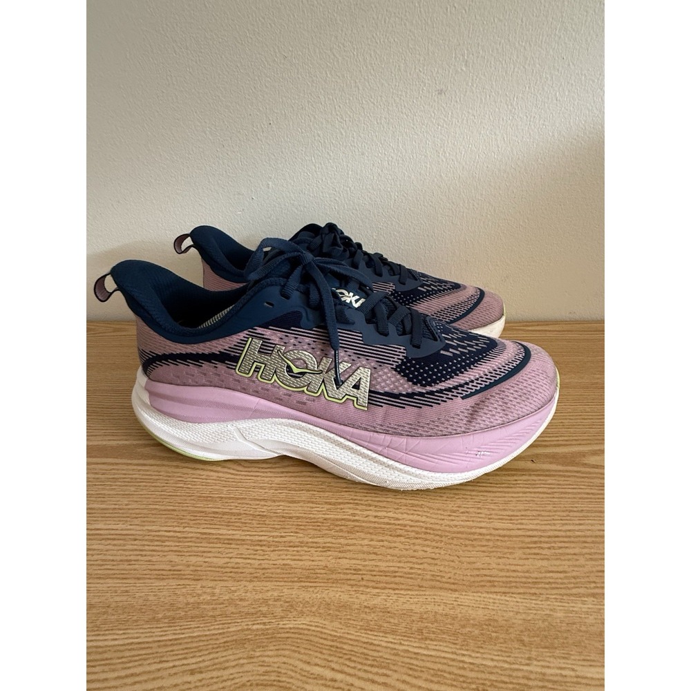 Hoka Womens Skyflow Pink/ Blue Running Shoes‎ Sz 9 B